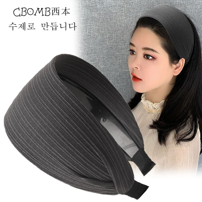 易梦玲同款针织宽边发箍女高颅顶