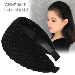 宽边发箍头饰发卡遮白发头箍女网红遮盖神器带齿防滑压发发捆成人