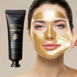 LAIKOU 24K GOLD TEARING MASK金箔蜗牛撕拉面膜清洁毛孔化妆品