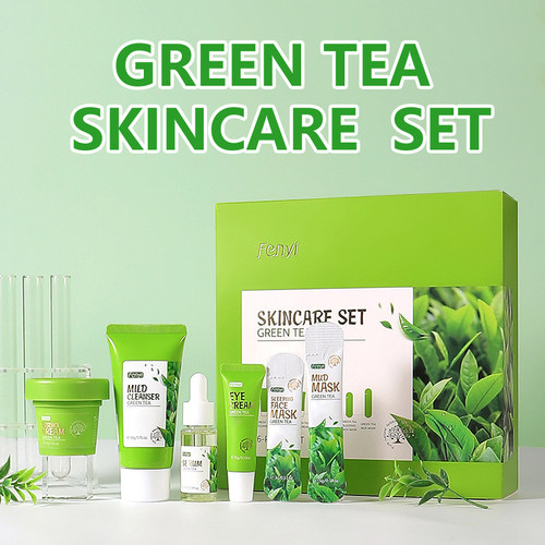 FENYI芬逸绿茶护肤品套装6件套面部护理green tea Skincare set‌