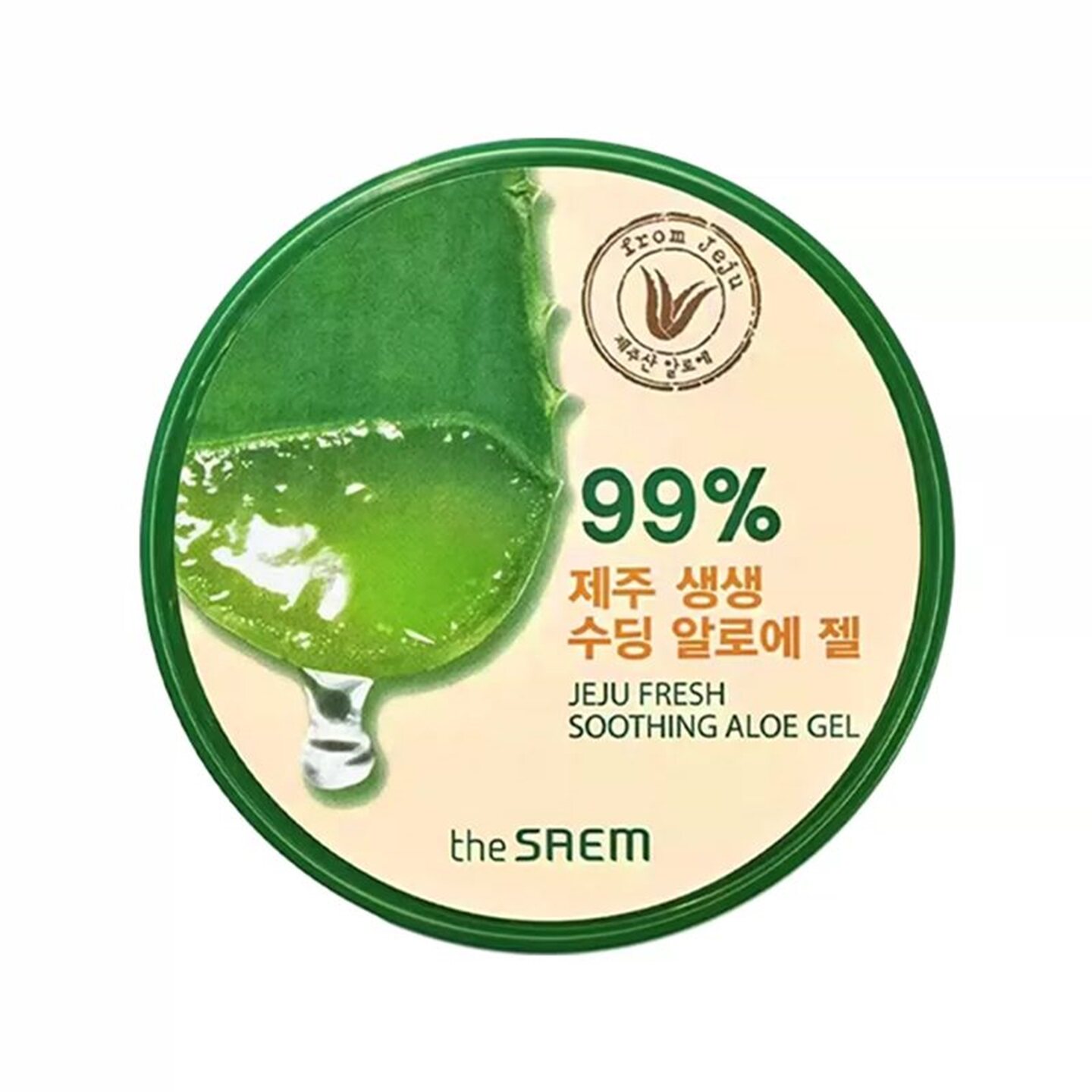 韩国theSAEM得鲜济州鲜鲜芦荟胶保湿舒缓凝胶清爽睡眠面膜干燥肌