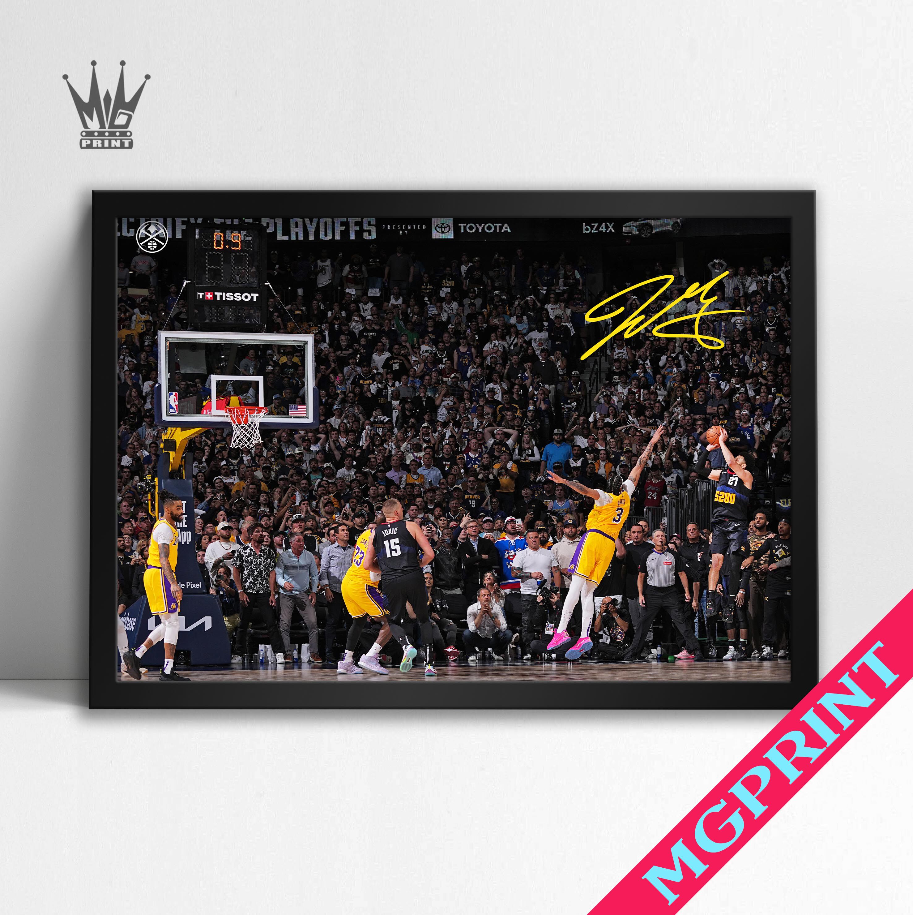 掘金贾马尔穆雷绝杀签名NBA照片相框海报摆台件挂墙篮球星装饰画