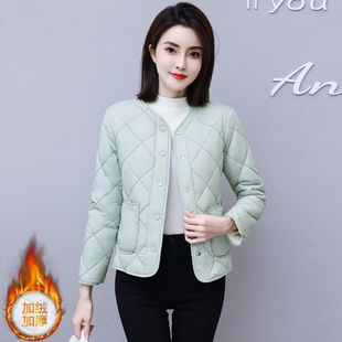 2025秋冬季新款保暖棉衣轻薄棉服短款丝棉内胆女款打底加绒加厚