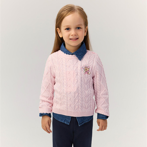 现货2025秋冬新款女童休闲毛衣婴童针织衫上衣T0KW254T67K