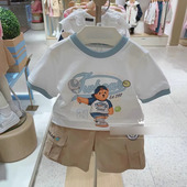 T恤休闲卡通小熊时尚 2024夏季 男童速干凉感短袖 吸汗TKRA242301K