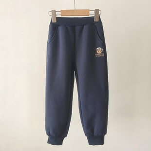 TTTM244901K 卡通小熊卫裤 2025秋冬季 男童加绒运动休闲长裤