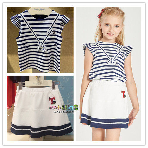 女童半裙短袖T恤夏季学院风