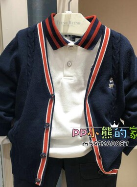 春秋新款男童毛衣开衫针织衫TKCK201202A 内搭T恤