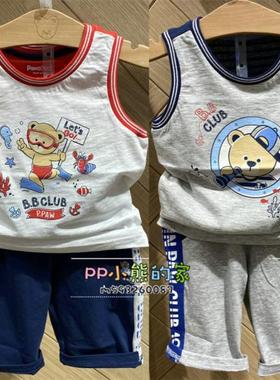 现货促销夏季男薄棉工字背心PCRNA2511M短裤中裤半裤PCTMA2512M