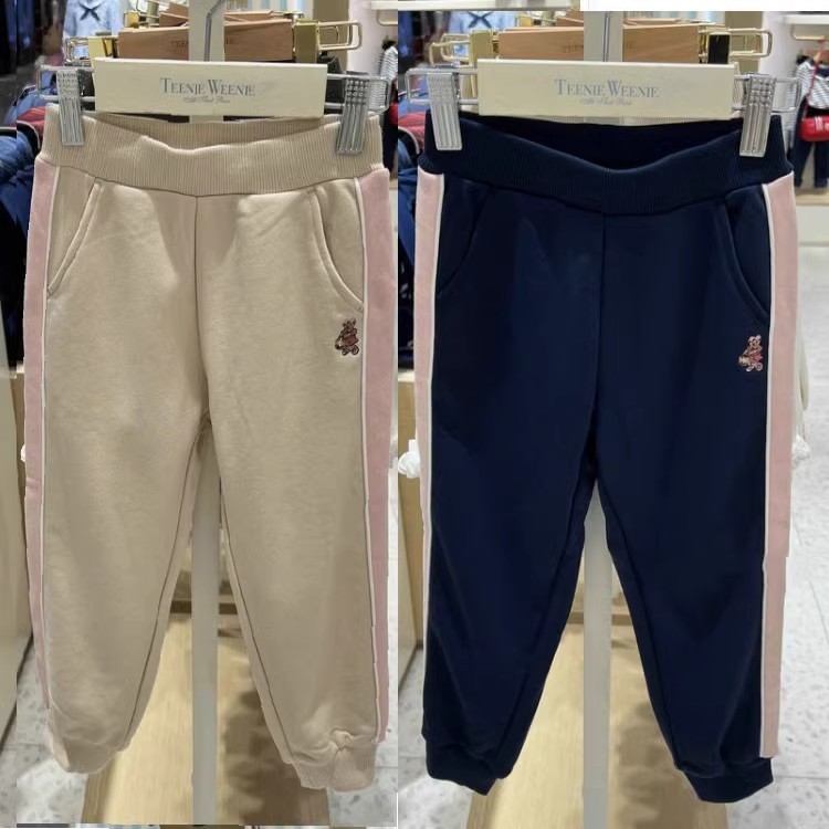 春秋季小熊童装女童休闲运动裤长裤毛圈两色TKTM224952K
