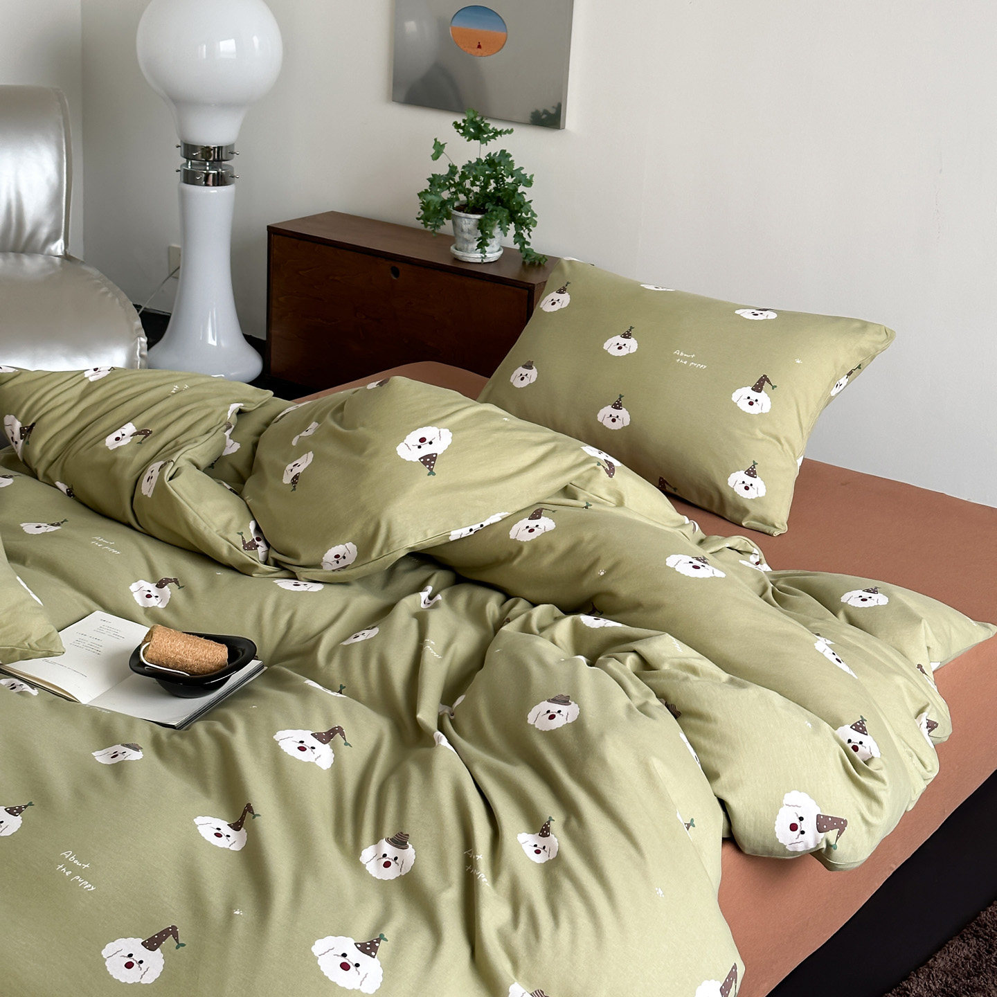 卡通可爱小碎花全棉针织棉被套柔软可裸睡天竺棉纯棉床品被罩枕套