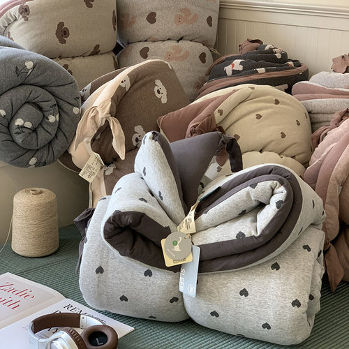 加厚针织提花春秋被四季空调被芯