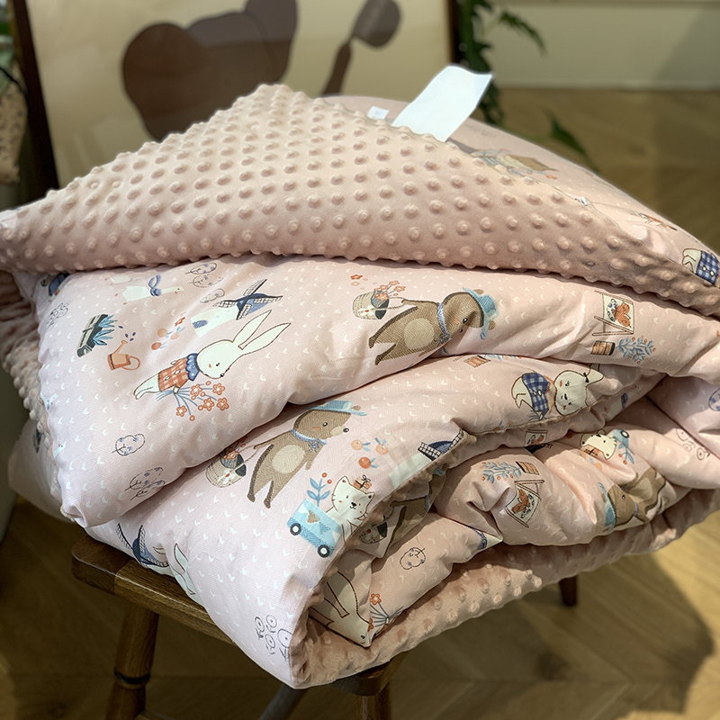 纯棉秋冬可水洗豆豆被空调被冬被