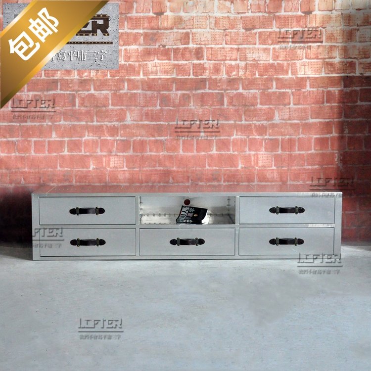 星涛铝皮铆钉金属电视柜LOFT工业风后现代主义家具个性五抽电视柜在类目 住宅家具, 柜类, 电视柜中 - 来自Buy2taobao.com提供专业的淘宝代购服务