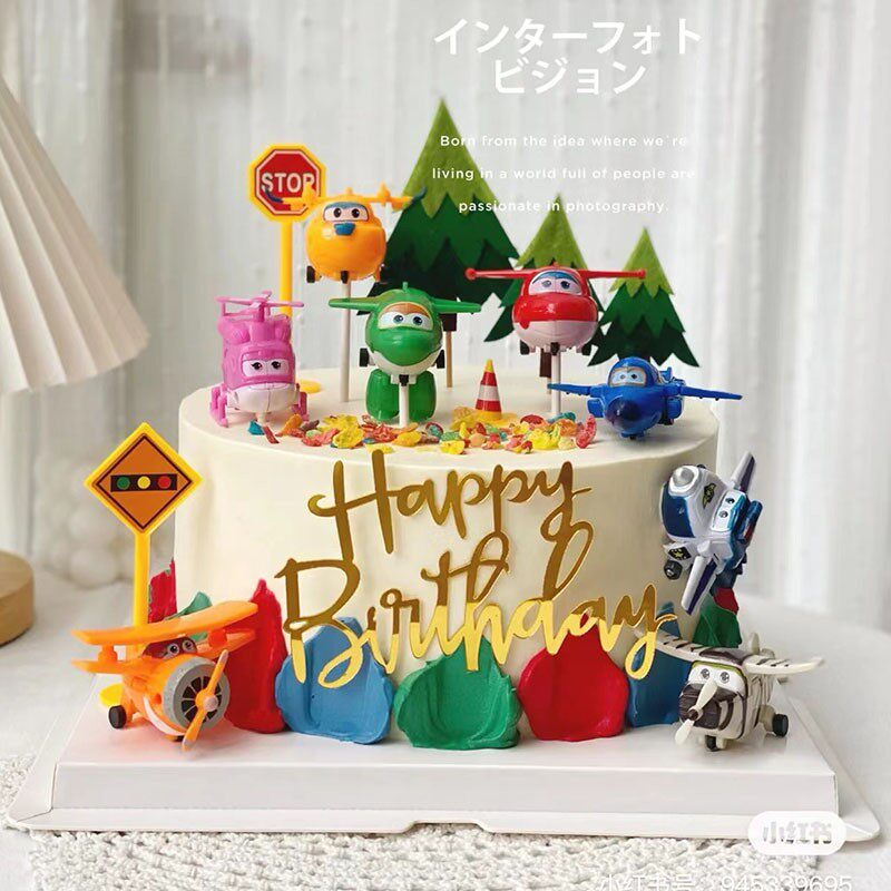 超级飞侠蛋糕装饰卡通乐迪小飞机玩具儿童男孩小飞侠生日烘焙插件