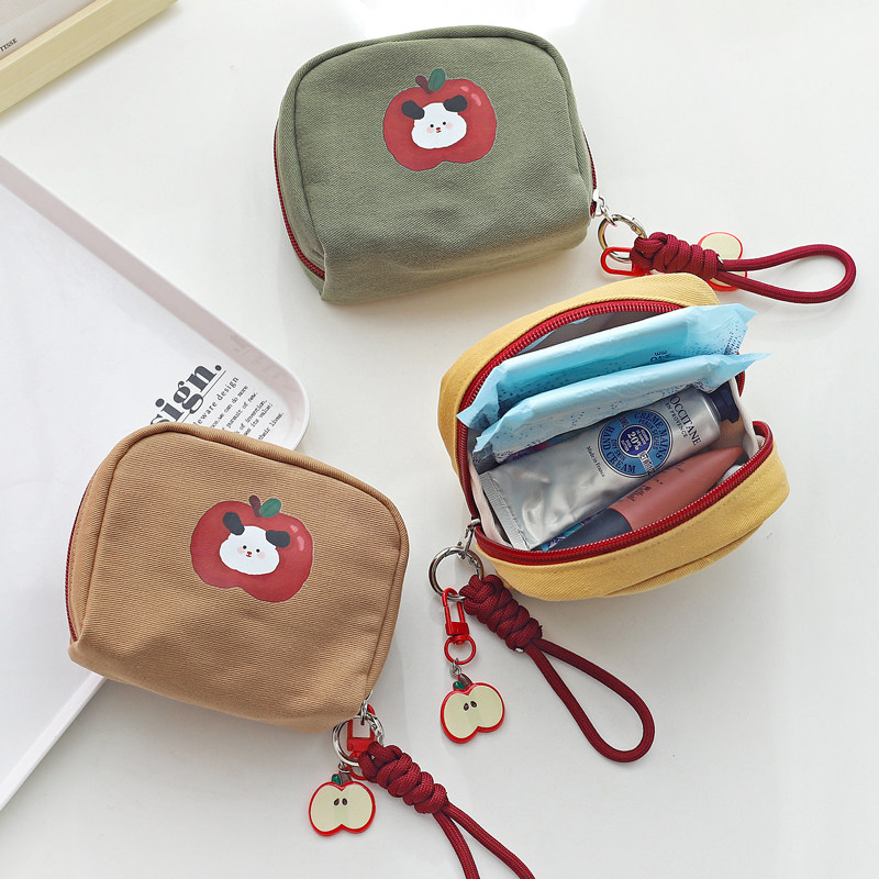 2026年新款复古百搭迷你化妆包便携包数据线收纳包布艺手拿包,收纳整理,卫生巾收纳包,淘宝优惠券,粉丝福利购,淘宝优惠卷