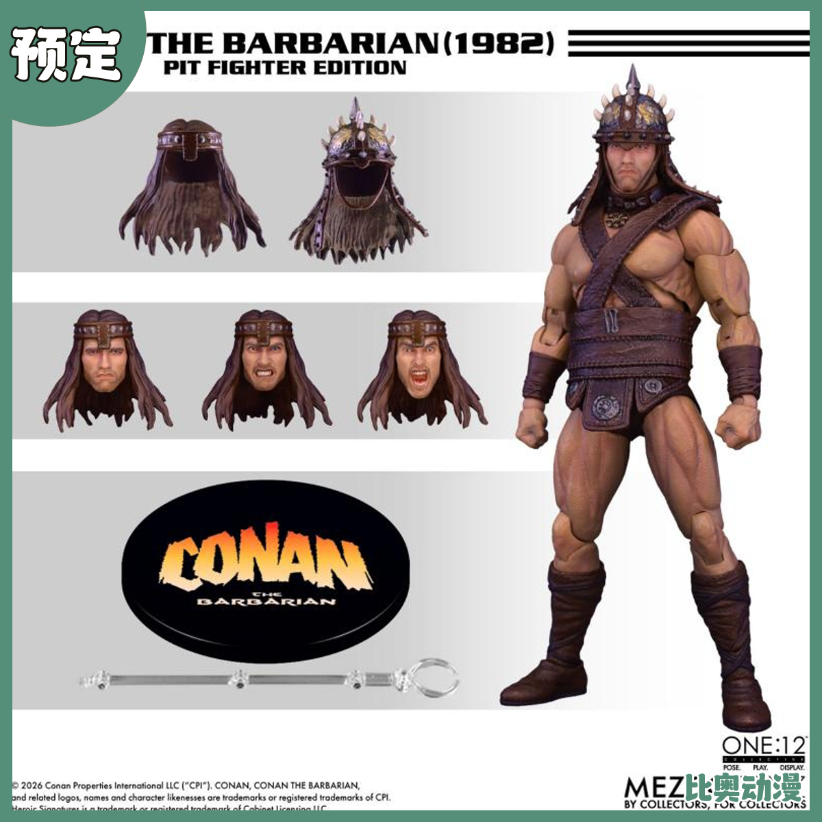 预定金 MEZCO ONE:12 野蛮人柯南 奴隶角斗士版 柯南 可动 0615