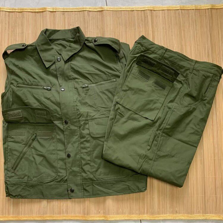 全新老货87夏季作训服套装涤平面料军迷服户外工作服带屁兜作训裤
