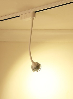 黑色led软管射灯3W5W7W加长明装轨道弯管灯展厅背景墙照画导轨灯