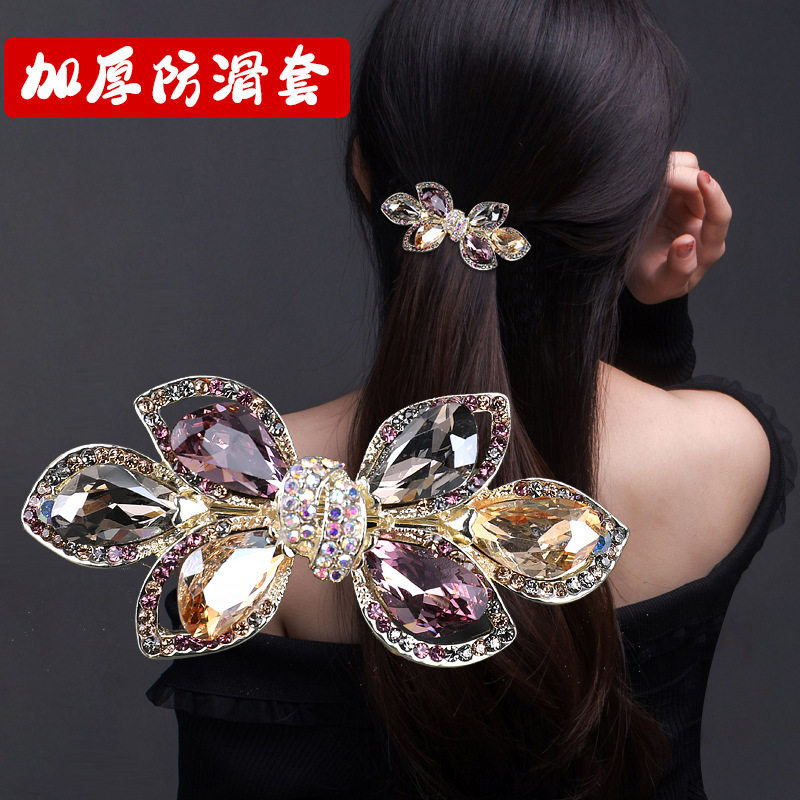 高档水晶夹子头饰弹簧夹发夹高端气质后脑勺半扎发头饰横夹盘发夹,饰品/流行首饰/时尚饰品新,民族风发饰,淘宝优惠券,粉丝福利购,淘宝优惠卷
