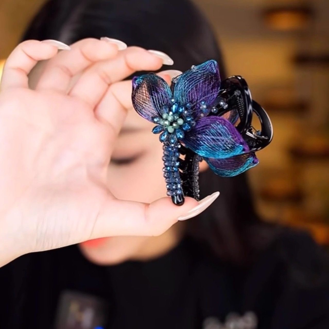 三叶紫藤花优雅精致风时尚百搭4公分半扎抓夹高级感铜丝花朵头饰,饰品/流行首饰/时尚饰品新,民族风发饰,淘宝优惠券,粉丝福利购,淘宝优惠卷