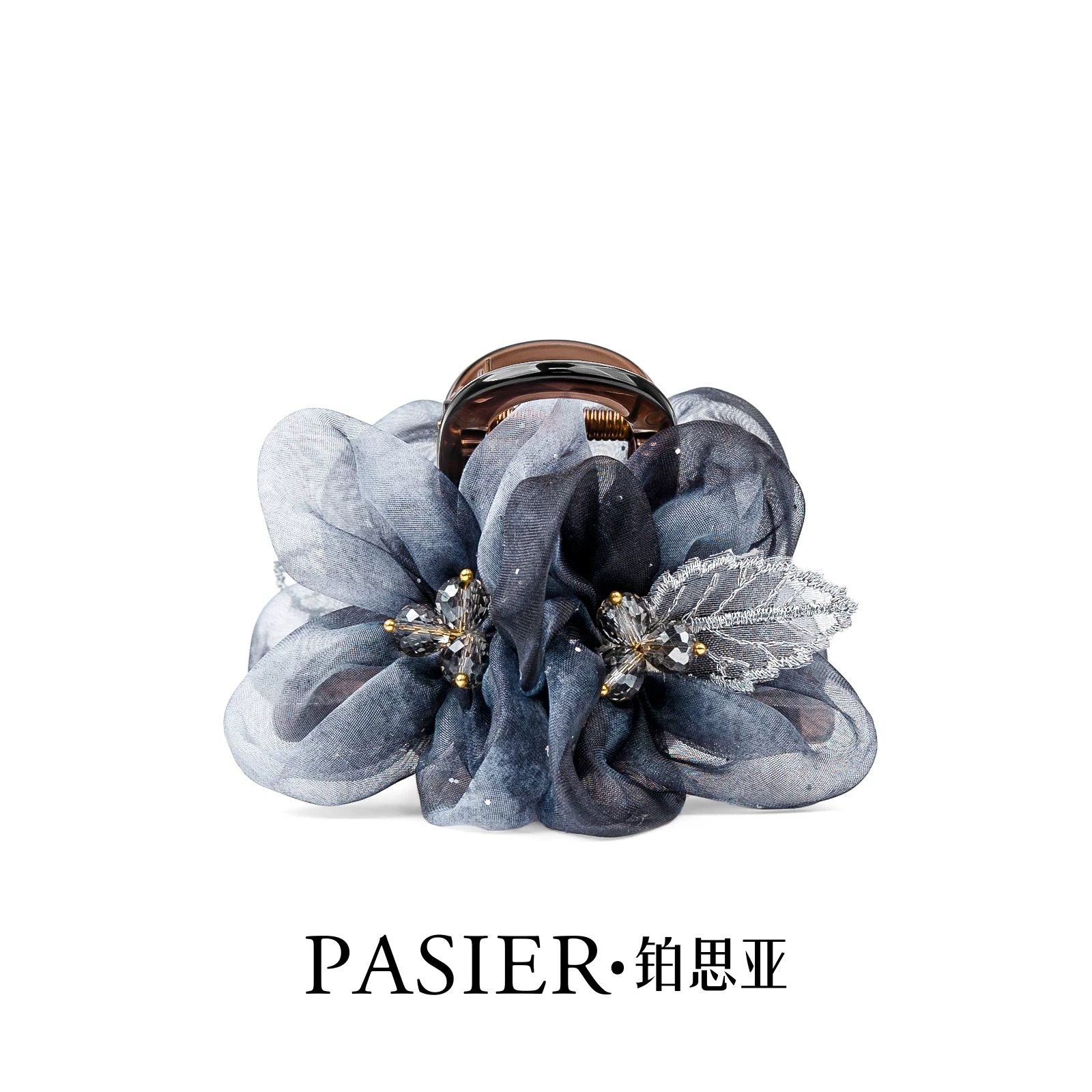 水墨风花朵发夹女2025年新款新中式盘发鲨鱼夹渐变蓝轻奢抓夹头饰,饰品/流行首饰/时尚饰品新,民族风发饰,淘宝优惠券,粉丝福利购,淘宝优惠卷