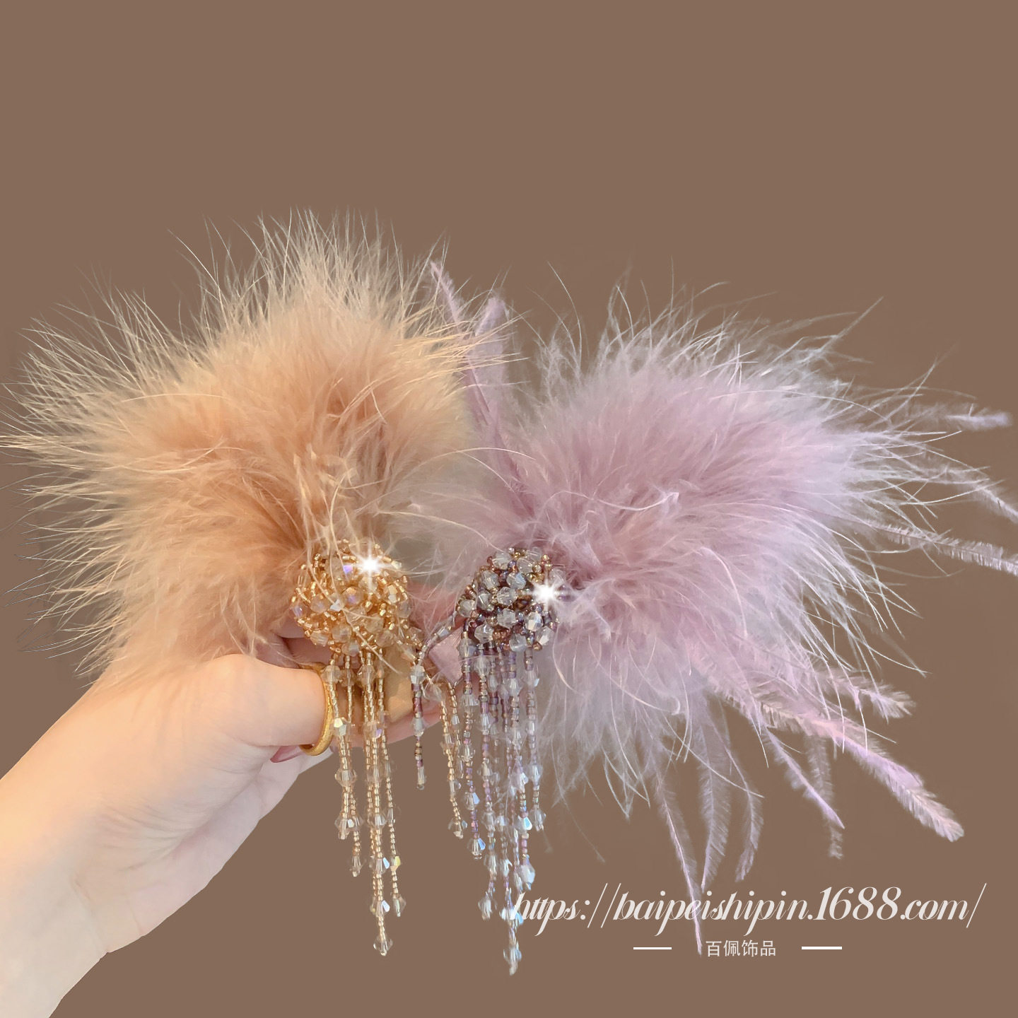 羽毛蝴蝶流苏水钻发夹女2025年秋季新款氛围感侧边发夹纯欲粉色夹,饰品/流行首饰/时尚饰品新,民族风发饰,淘宝优惠券,粉丝福利购,淘宝优惠卷