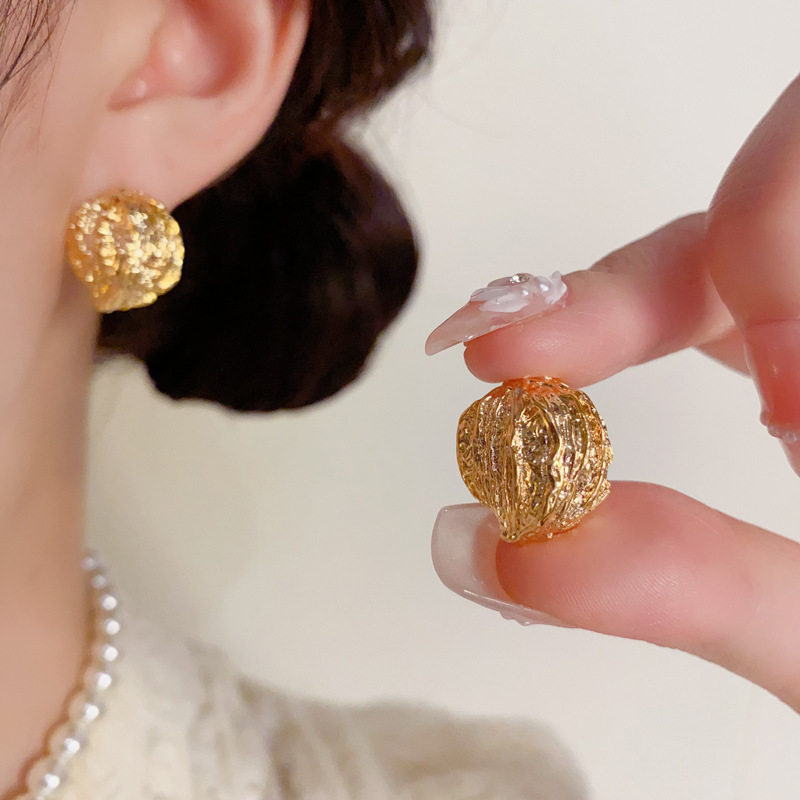 欧美个性时尚跨境金属不规则圆形耳钉气质轻奢简约冷淡风耳环,饰品/流行首饰/时尚饰品新,耳环,淘宝优惠券,粉丝福利购,淘宝优惠卷