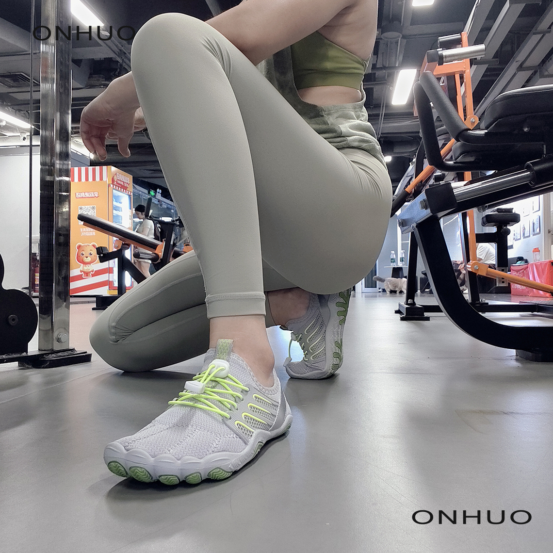 onhuo瑞士风男女赤足健身鞋室内运动瑜伽跳绳力量训练硬拉鞋