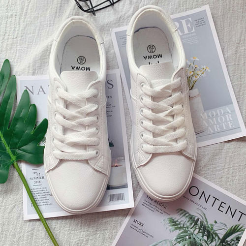 秋季透气纯白内增高学生板鞋EVA