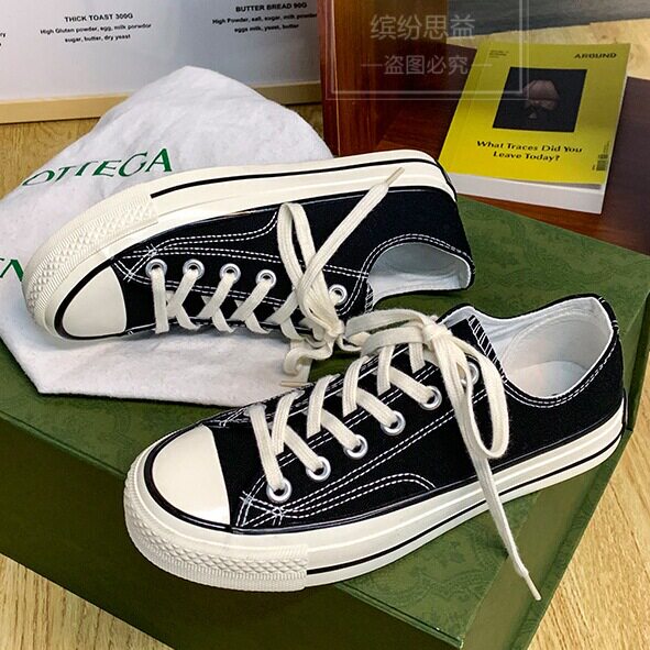 高品质1970s爆款帆布鞋男鞋经典百搭复古低帮黑色女款情侣滑板鞋