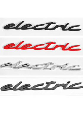 适用于保时捷Taycan车标亮黑色S尾标electric侧标Turbo后尾字母标