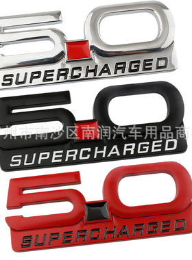 5.0 SUPERCHARGED适用于 福特 叶子板侧标 皮卡车 机械增压车贴