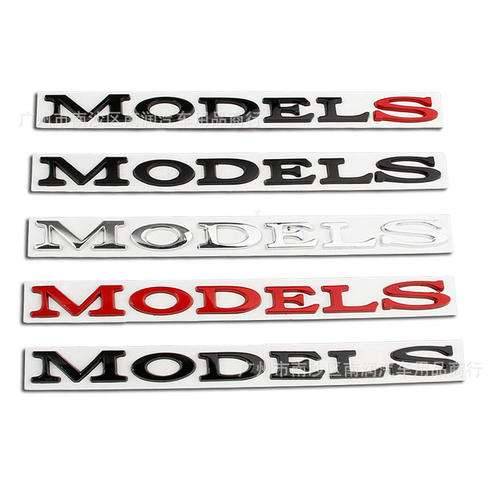 适用于特斯拉MODELS金属车标ModeL S 改装英文字母尾门车贴后尾标