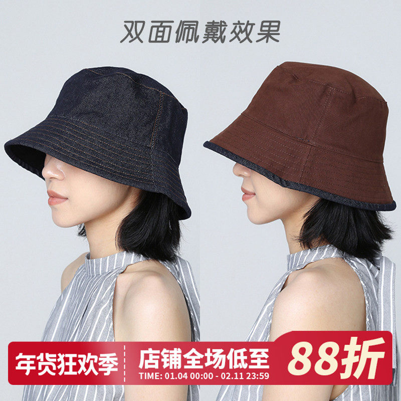双面可戴新款牛仔帽渔夫帽2026春夏女户外防晒帽子大头围遮阳盆帽,服饰配件/皮带/帽子/围巾,帽子,淘宝优惠券,粉丝福利购,淘宝优惠卷