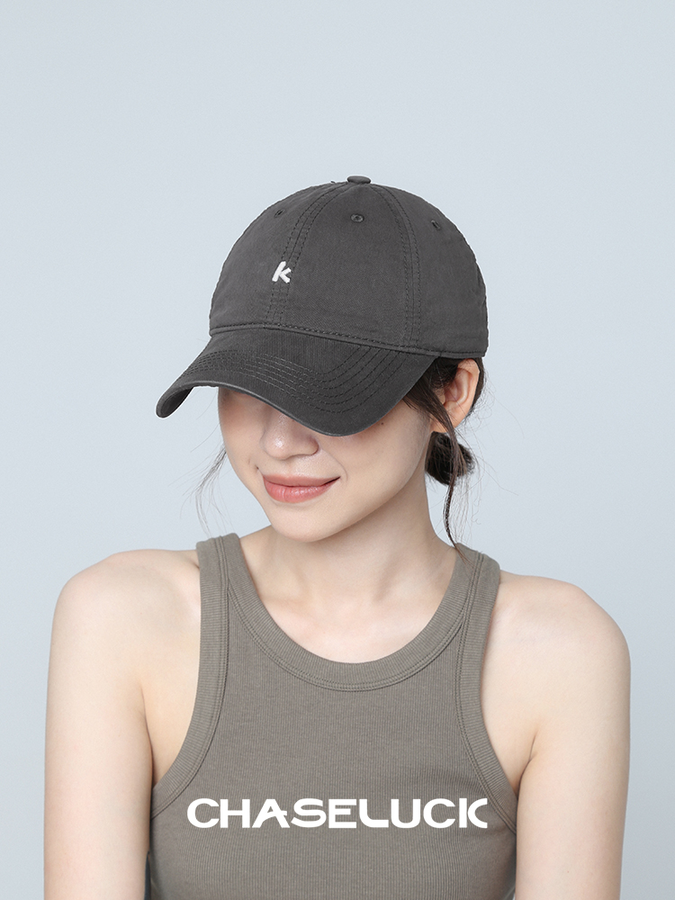 CHASELUCK长乐字母K刺绣棒球帽