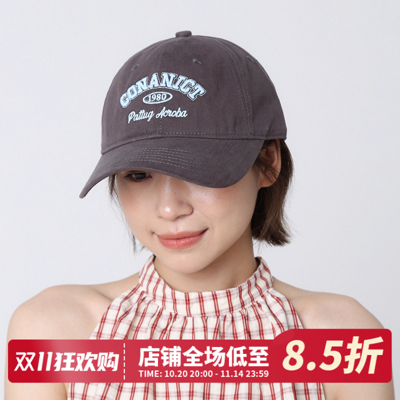 美式字母刺绣灰色百搭休闲棒球帽