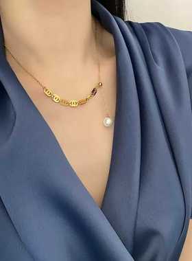 法式装饰品高档太钢项链气质