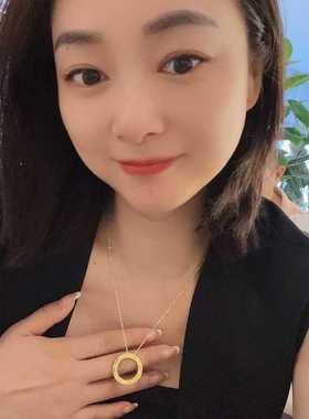 钛钢合成锆石项链合成锆石钛钢