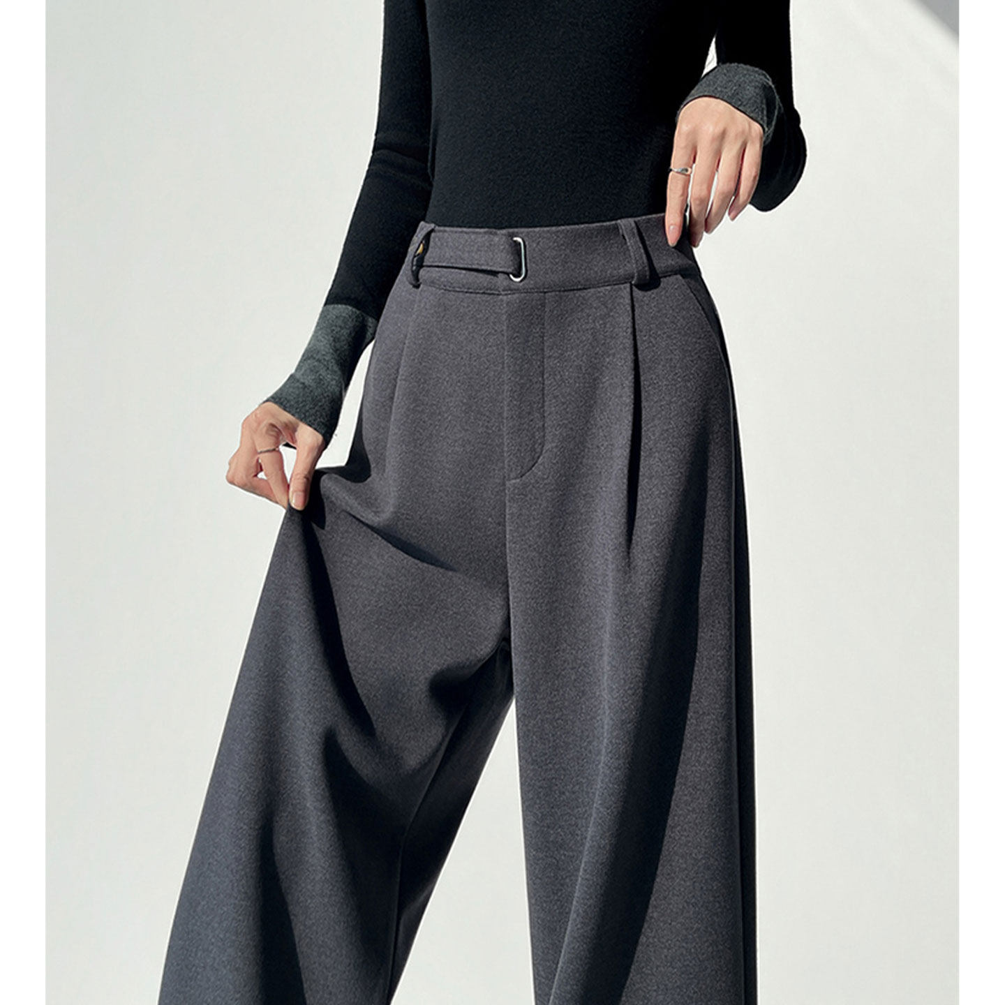 今年流行超火裤子窄版直筒休闲西装裤女2026春季高腰毛呢阔腿长裤,女装/女士精品,休闲裤,淘宝优惠券,粉丝福利购,淘宝优惠卷