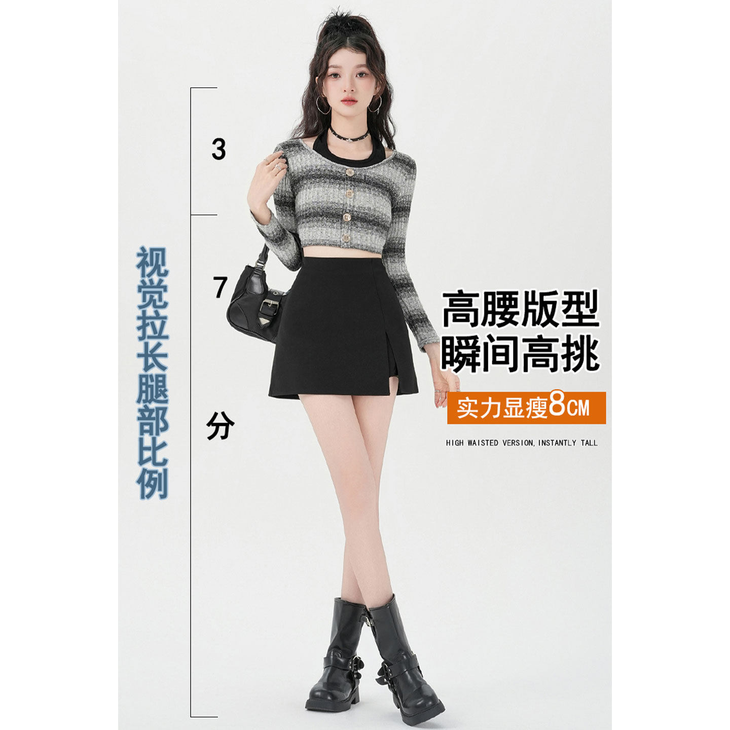 灰色开叉西装半身裙女2026春季新款高腰包臀裙a字一步裙修身短裙,女装/女士精品,半身裙,淘宝优惠券,粉丝福利购,淘宝优惠卷