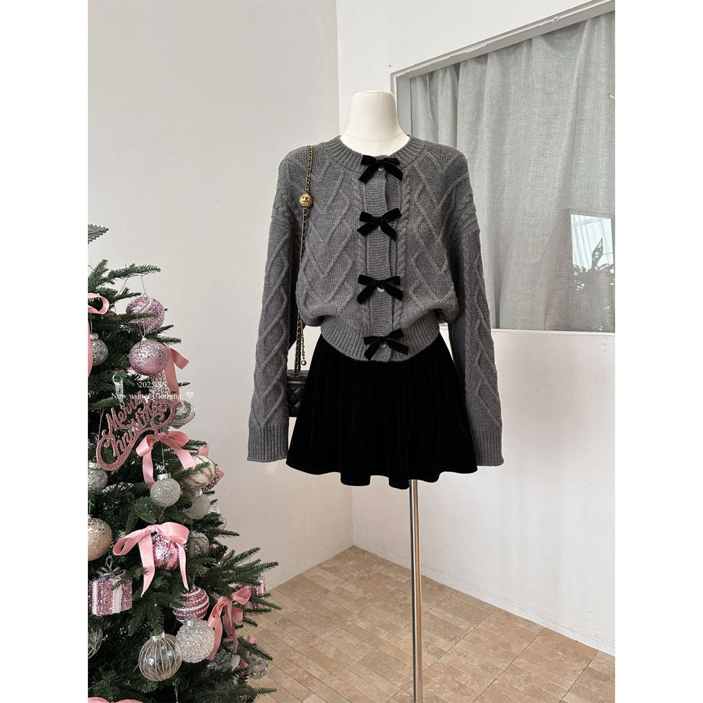 节日氛围感复古麻花保暖红色毛衣女春季秋冬甜美蝴蝶结好看针织衫,女装/女士精品,毛针织衫,淘宝优惠券,粉丝福利购,淘宝优惠卷