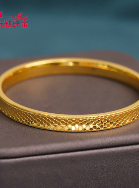 米勒珠宝女款纯金手镯爆闪首饰
