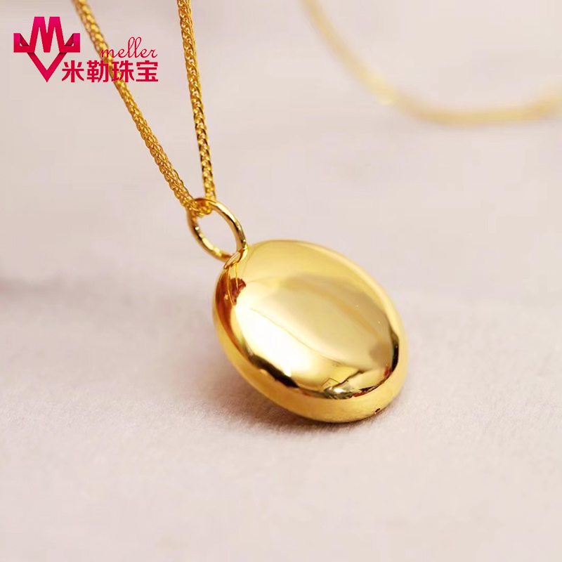米勒珠宝女士金币吊坠立体项链