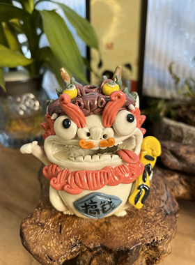 景德镇纯手工手捏龙头招财貔貅摆件可点线香长辈送礼乔迁送礼高档