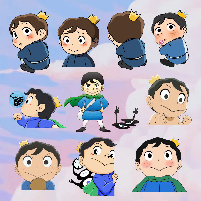 国王排名卡通可爱车贴日系二次元电动车摩托车遮盖划痕反光贴纸