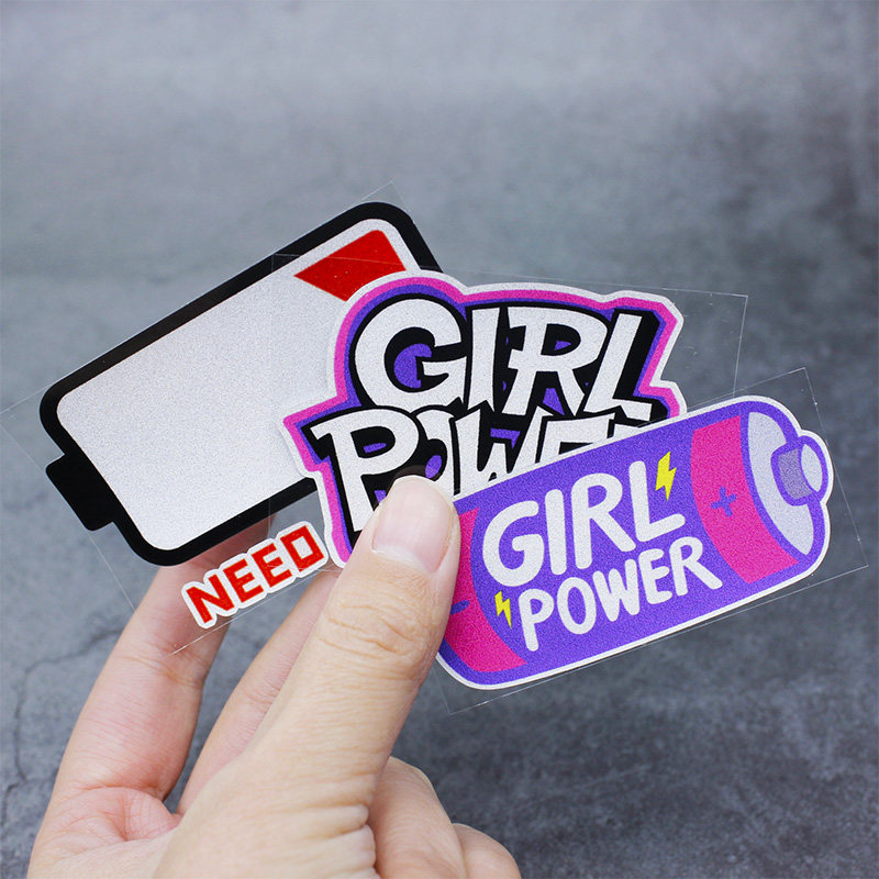 GirlPower Cute and creative battery stickers, motorcycle and electric bike stickers, waterproof and sun-proof thumbnail 7