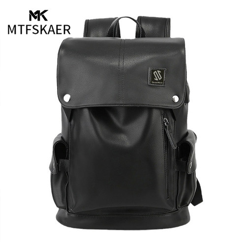 香港MTFSKAER手工真皮背包休闲出差软皮双肩电脑包旅行男女登山包