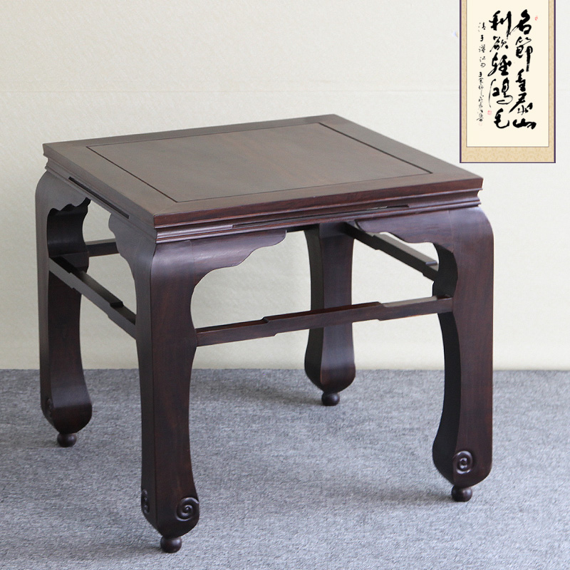 树林丰 红木方桌子黑檀木正方长方小茶几实木桌案喝茶下棋桌矮桌