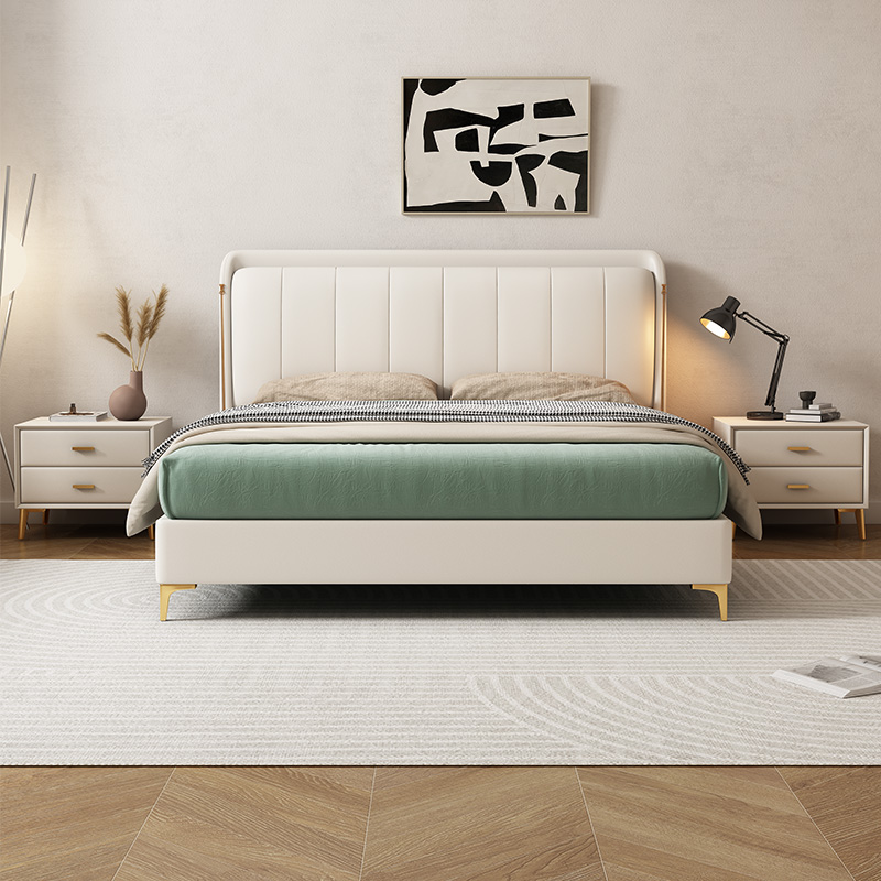 佐慕轻奢真皮床主卧婚床